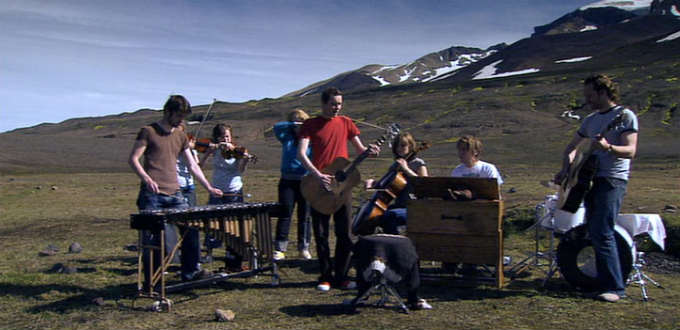 Way up in the highland of Iceland. Sigur Rós on tour. PIC offical web