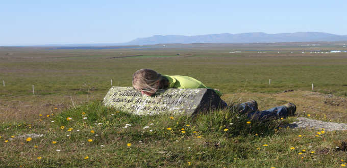 The exact spot of the last execution in Iceland is marked by a small monument in Vatnsdalsholar in the North of Iceland. PIC Carolyn Whipple